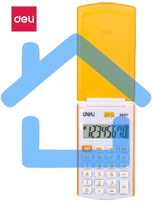 Калькулятор карманный Deli E39217/OR оранжевый 8-разр.