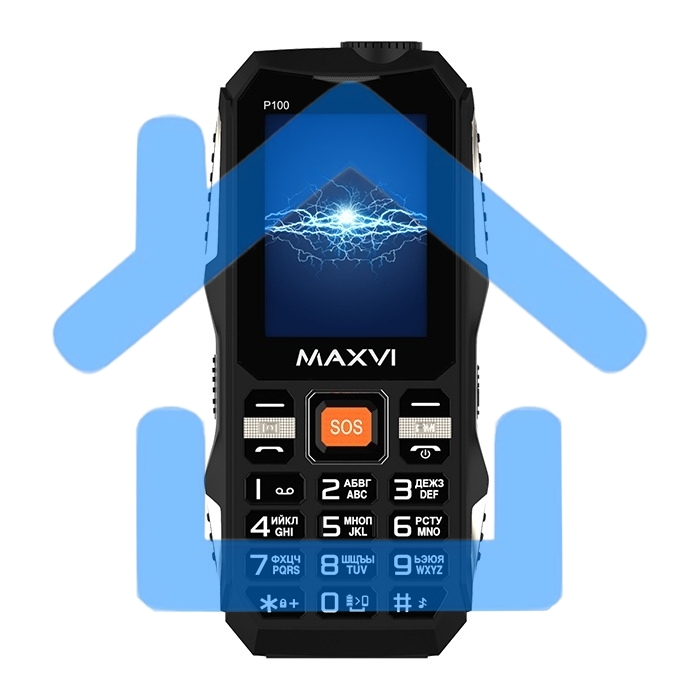 Мобильный телефон Maxvi P100 черный