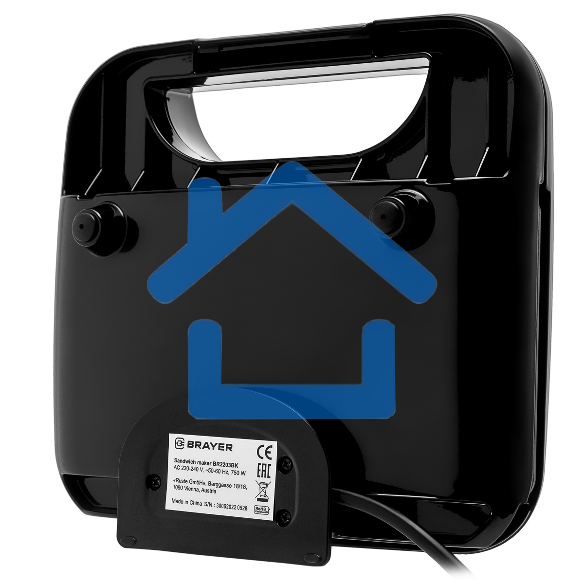 Сэндвичница BRAYER BR2203BK 750 Вт, черный