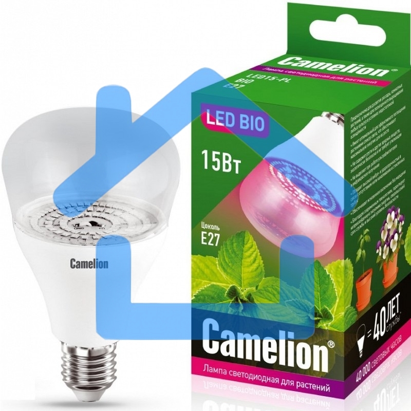 Светодиодная лампа для растений Camelion LED15-PL/BIO/E27 15Вт 220В 12770