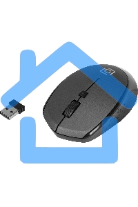 Мышь беспроводная Oklick 488MW серый/черный, 1600 dpi, радиоканал, USB, кнопки - 4