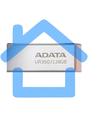 Флешка USB ADATA UR350 (UR350-32G-RSR/BG), 32G, USB 3.2, R/W 100/15, серебристый/коричневый