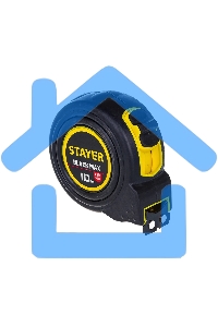 Рулетка STAYER BlackMax 10м / 25мм в ударостойком полностью обрезиненном корпусе и двумя фиксаторами