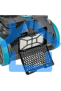 Пылесос DELTA LUX DL-0836 черный с бирюзовым