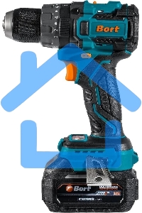 Дрель-шуруповерт Bort BAB-21U, Аккумуляторная, 21В, 1 АКБ, Кейс
