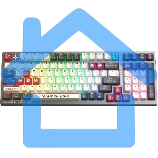 Клавиатура A4Tech Bloody WS98 Pixels Red беспроводная USB, Bluetooth/Радиоканал темно-серый/белый