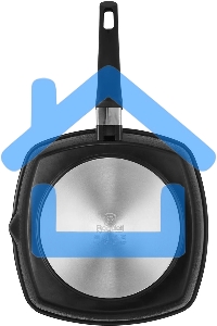 Сковорода-гриль Rondell Escurion RDA-869, 28см, съемная ручка, без крышки, черный