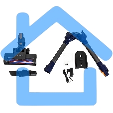 Пылесос вертикальный SUPRA VCS-5081 синий, питание от аккумулятора, 300 Вт, уборка сухая, пылесборник 1 л, работа от АКБ max 30 мин.