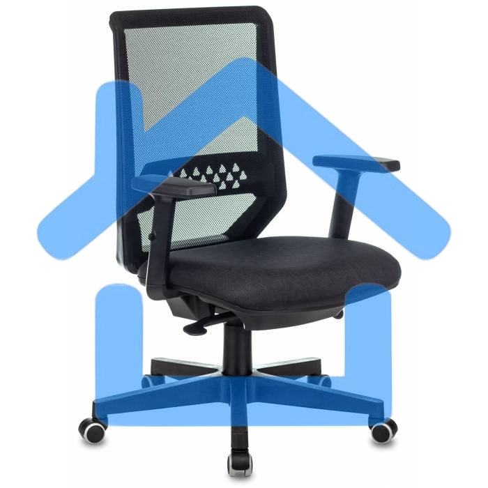 Кресло руководителя Бюрократ EXPERT TW-01 черный 38-418, сетка/ткань, с подголов. крестовина пластик