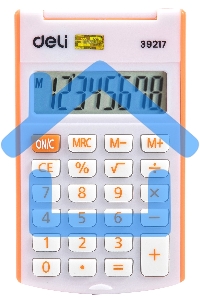 Калькулятор карманный Deli E39217/OR оранжевый 8-разр.