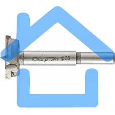 Сверло Форстнера по дереву, 35 мм, цилиндрический хвостовик Сибртех