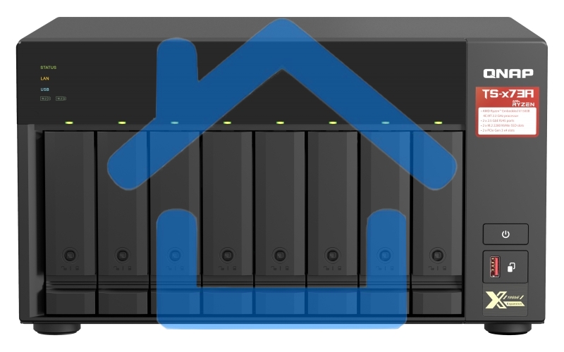 Сетевое хранилище без дисков SMB QNAP TS-873A-8G NAS, 8 trays 3,5