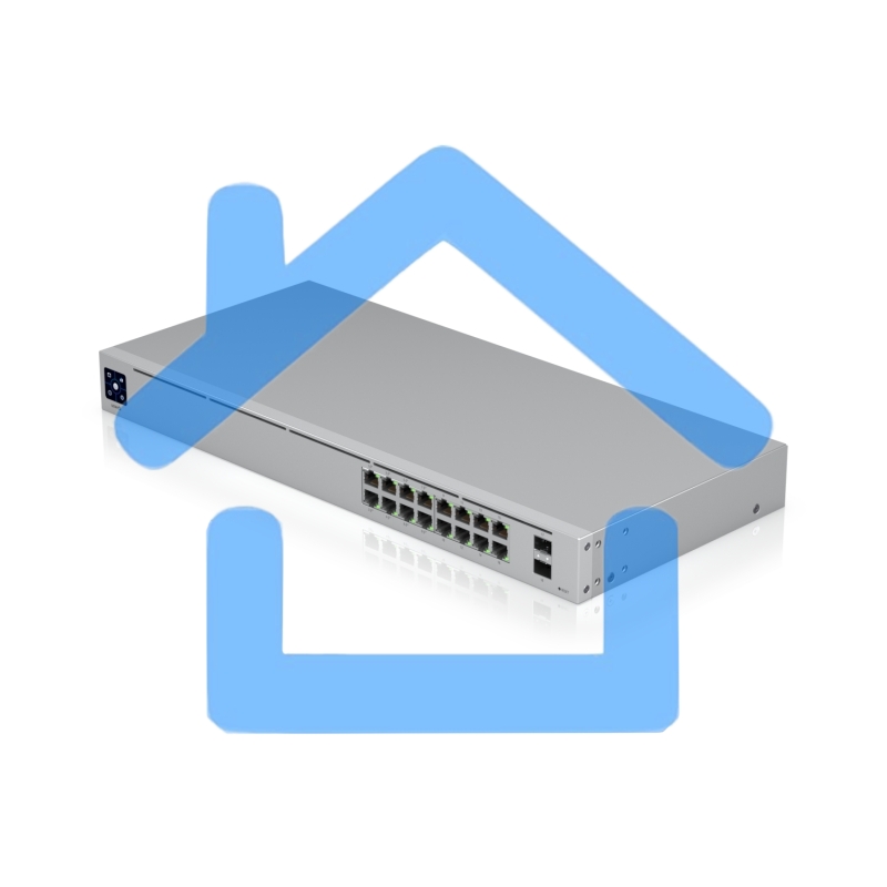 Коммутатор Ubiquiti UniFi USW-16-POE 2SFP 8PoE+ 42W управляемый