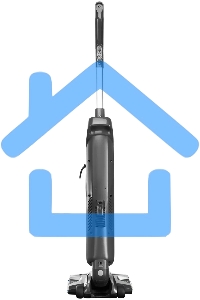 Пылесос паровой вертикальный Starwind SSV9555 темно-серый/серебристый, питание от сети, 120 Вт, уборка сухая/паром, пылесборник 0.5 л