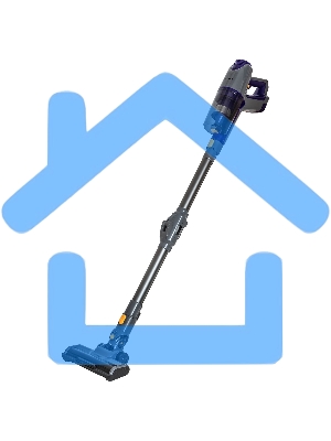 Пылесос вертикальный SUPRA VCS-5084 серый/синий, питание от аккумулятора, 350 Вт, уборка сухая, пылесборник 0.6 л, работа от АКБ max 30 мин.