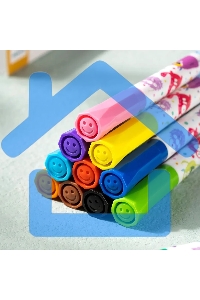 Фломастеры Deli EC155-12, пулевидный пишущий наконечник, 12 цветов, коробка с европодвесом