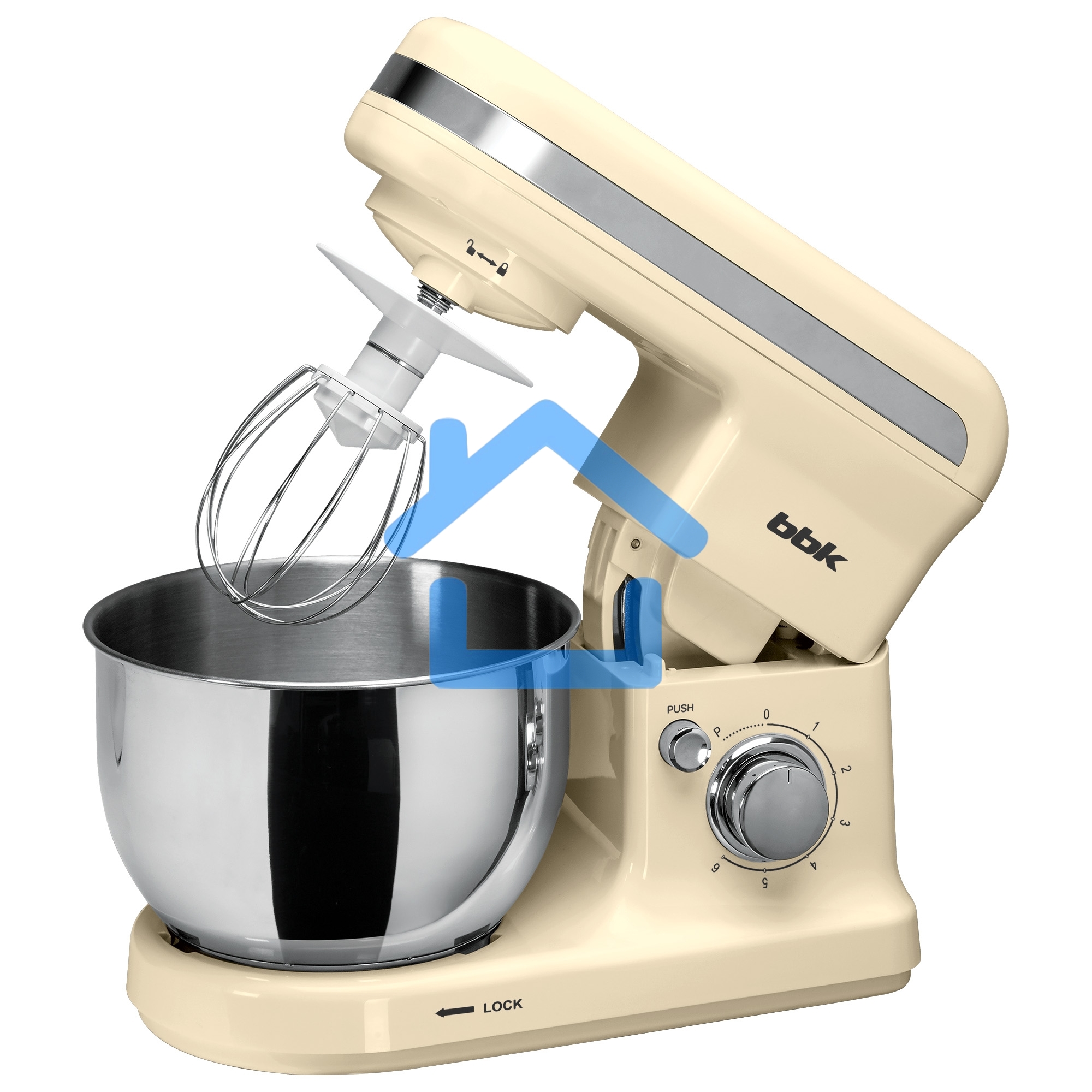 Миксер планетарный BBK KBM1401 бежевый, 1500 Вт, 4 л