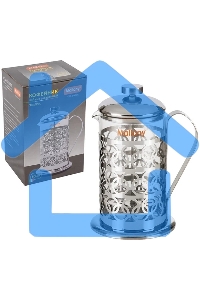 Френч-пресс MALLONY OLIMPIA, 800 мл, из жаропрочного стекла, в корп из нерж ст, T046-800ML (95092)