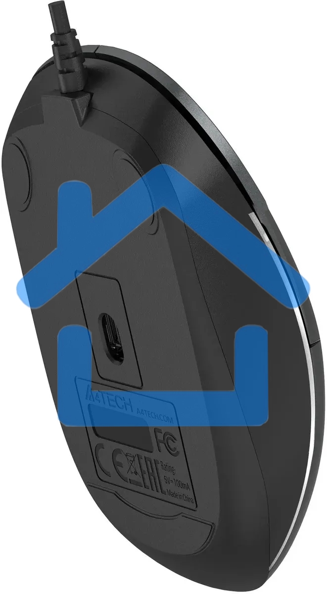 Мышь проводная A4Tech Fstyler FM26 серый/черный, 1600 dpi, USB, кнопки - 4