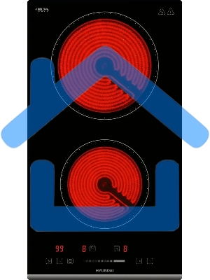 Электрическая варочная панель Hyundai HHE 3286 BG черный
