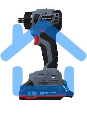 Аккумуляторный бесщеточный шуруповерт со съемным патроном ProfiPower MKBL-18BM (18В, 45Нм, Li-ion-2шт, 2.0А·ч, 0,8-10мм, бита, З/У,в кейсе)