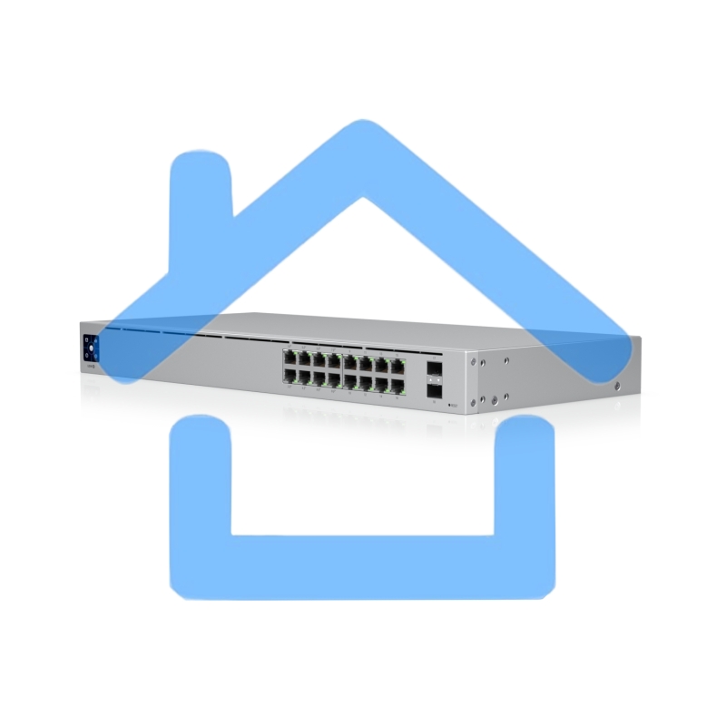 Коммутатор Ubiquiti UniFi USW-16-POE 2SFP 8PoE+ 42W управляемый