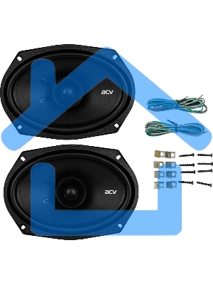 Колонки автомобильные ACV PD-691 (без решетки) 240Вт 91дБ 4Ом 16x23см (6x9дюйм) (ком.:2кол.) коаксиальные однополосные