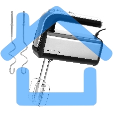 Миксер электрический Galaxy Line GL 2228, серебристый с черным, ручной, 700 Вт, 5 скоростей + режим “ТУРБО”