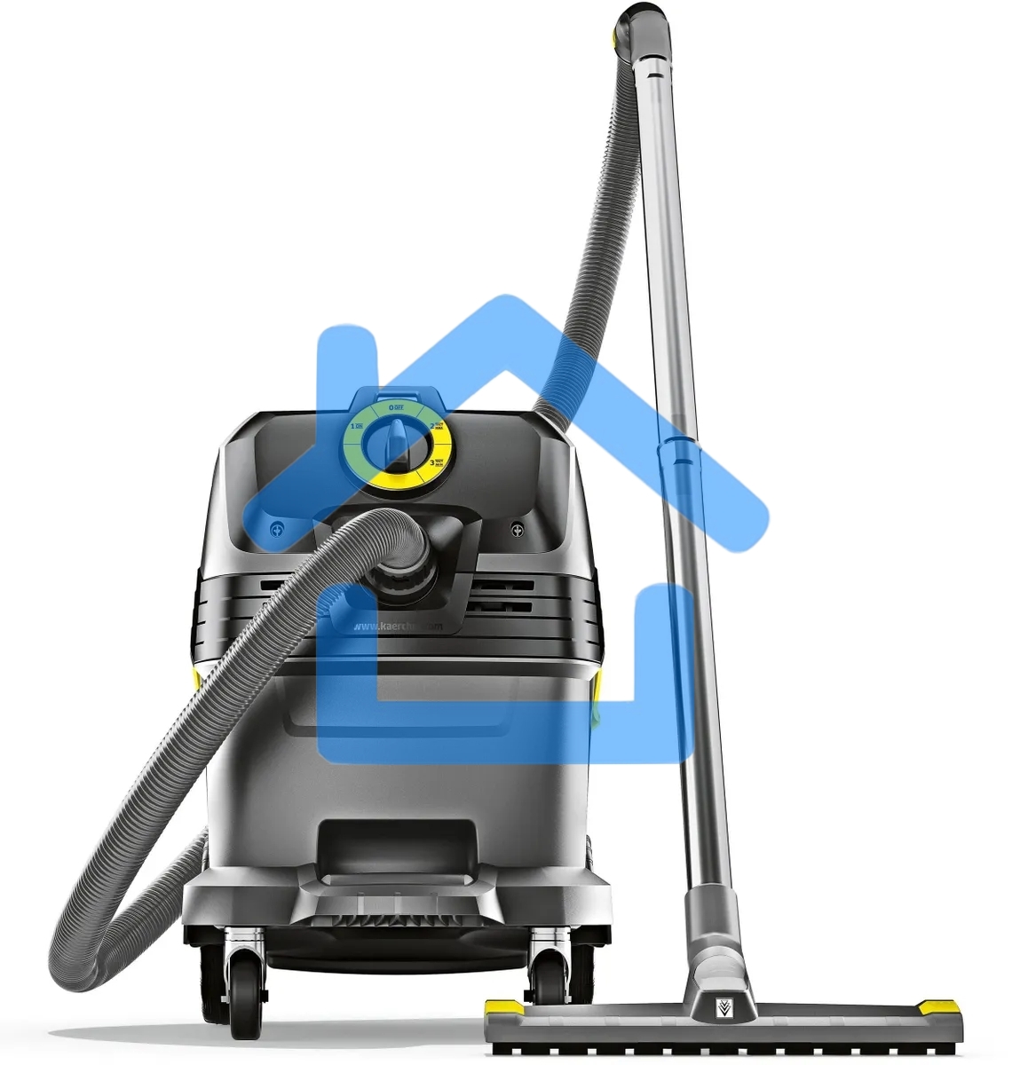 Строительный пылесос Karcher NT 30/1 Tact L серый, 1380 Вт, уборка сухая/сбор воды, пылесборник мешок/контейнер, 30 л