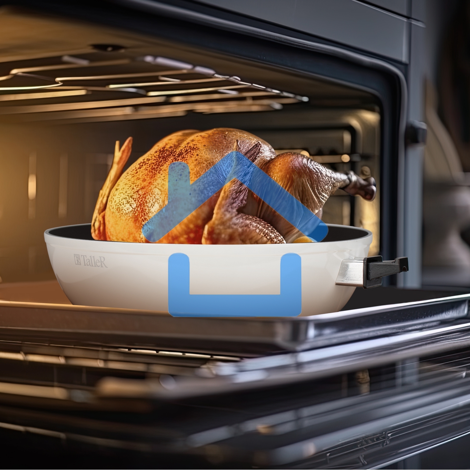 Сковорода глубокая TALLER TR-44110 Хюгге 28 см со съемной ручкой