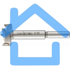 Сверло Форстнера по дереву, 30 мм, цилиндрический хвостовик Сибртех