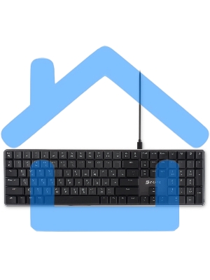 Клавиатура Oklick K953X (1901086) проводная, USB, черный/серый