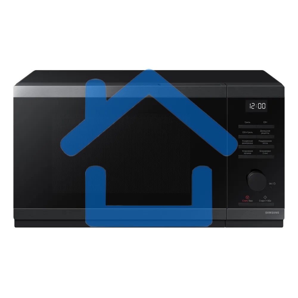Микроволновая печь Samsung с грилем, MW4000D, 23 л, черная нержавеющая сталь