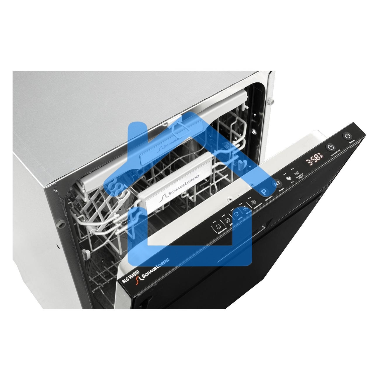 Встраиваемая посудомоечная машина Schaub Lorenz SLG VI4610, черный, 44.8 см, 11 компл., 49 дБ, класс A++