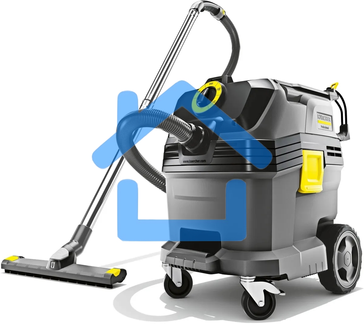 Строительный пылесос Karcher NT 30/1 Tact L серый, 1380 Вт, уборка сухая/сбор воды, пылесборник мешок/контейнер, 30 л