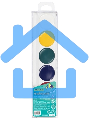 Краски акварельные Silwerhof Монстрики, 6 цветов, без кисти, пластиковый пенал