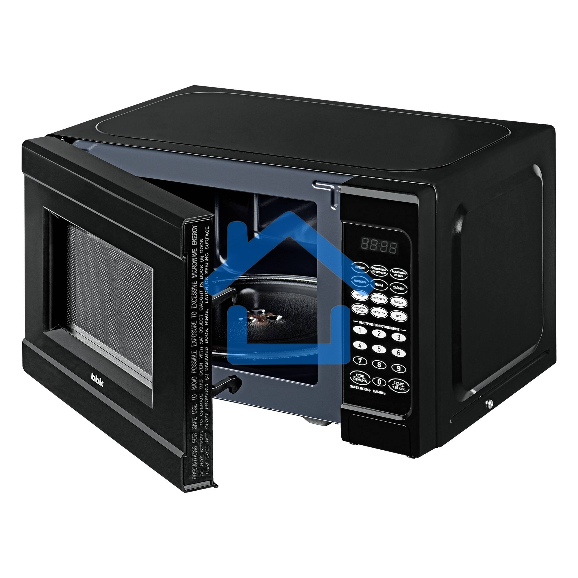 Микроволновая печь BBK 20MWS-727S/B черный, 20 л, 700 Вт, сенсор