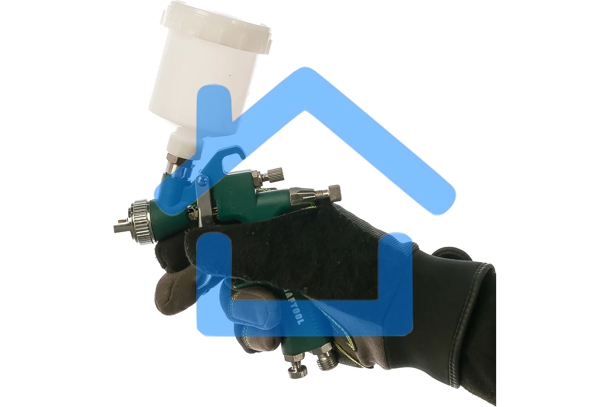 Краскопульт пневматический KRAFTOOL AirKraft Mini 06565-1.0 HVLP, сопло: 1 мм, макс. 130 л/мин