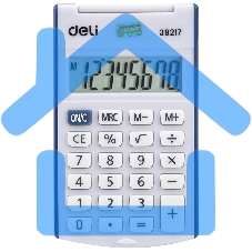 Калькулятор карманный Deli E39217/BLUE синий 8-разр.