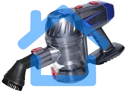 Пылесос вертикальный/ручной BQ VC1002H серый-золотой, питание от аккумулятора, 45 Вт, уборка сухая, пылесборник 0.7 л, работа от АКБ max 35 мин