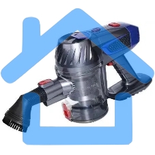 Пылесос вертикальный/ручной BQ VC1002H серый-золотой, питание от аккумулятора, 45 Вт, уборка сухая, пылесборник 0.7 л, работа от АКБ max 35 мин