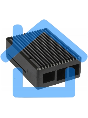 Корпус Qumo, Aluminum Case, Raspberry Pi 4B, черный (RS017)