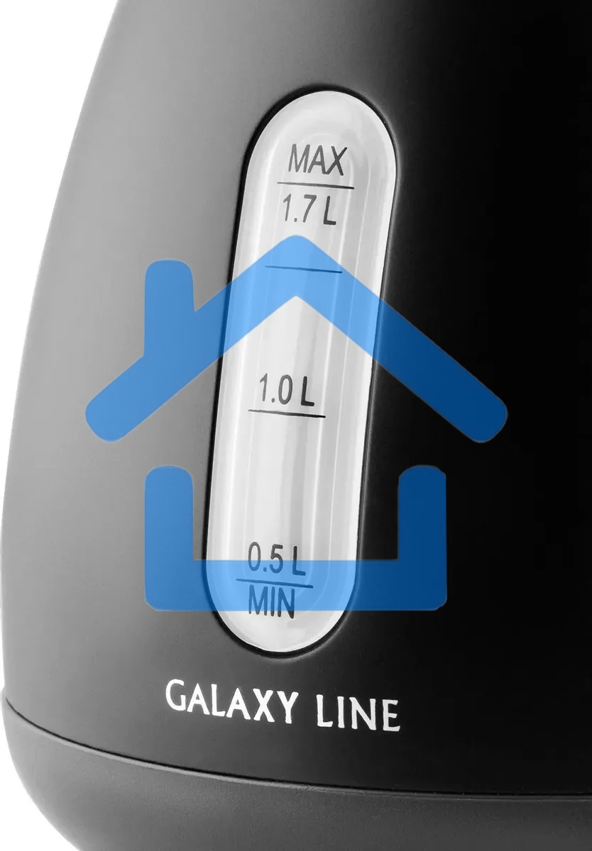 Чайник электрический Galaxy Line GL 0343, черный нефрит, металл, 2200 Вт, 1,7 л
