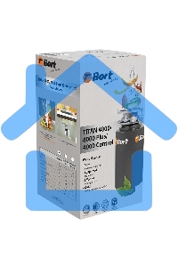 Измельчитель пищевых отходов Bort TITAN 4000 390 Вт; 4,2 кг/мин; 2800 об/мин; 1200 мл; Металл ; набор аксессуаров 4 шт [91275769] 91275769