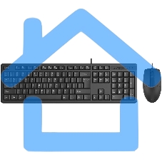 Комплект клавиатура + мышь A4Tech KR-3330 клав:черный мышь:черный USB