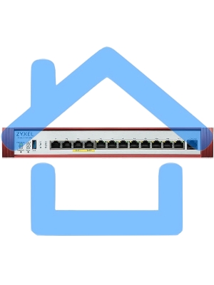 Межсетевой экран Zyxel USG FLEX 500H, Rack, 2xRJ-45: 1/2.5G (LAN/WAN), 2xRJ-45: 1/2.5G PoE+ (LAN/WAN), 8xRJ-45: 1G (LAN/WAN), 1xUSB3.0 **