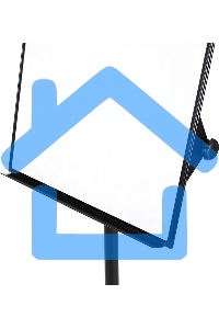 Флипчарт Deli EV130, лак, 75x106.7см на роликах белый/черный