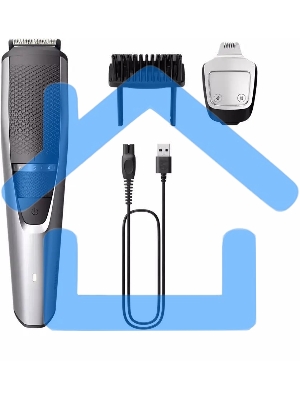 Триммер Philips Series 3000 BT3239/15, 5Вт, серебристый/серый