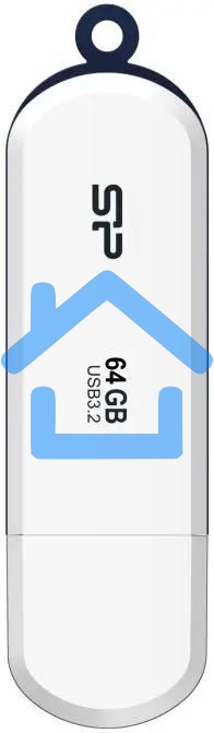 Флешка USB R/W 64Gb Silicon Power Blaze B32, USB 3.2, белый