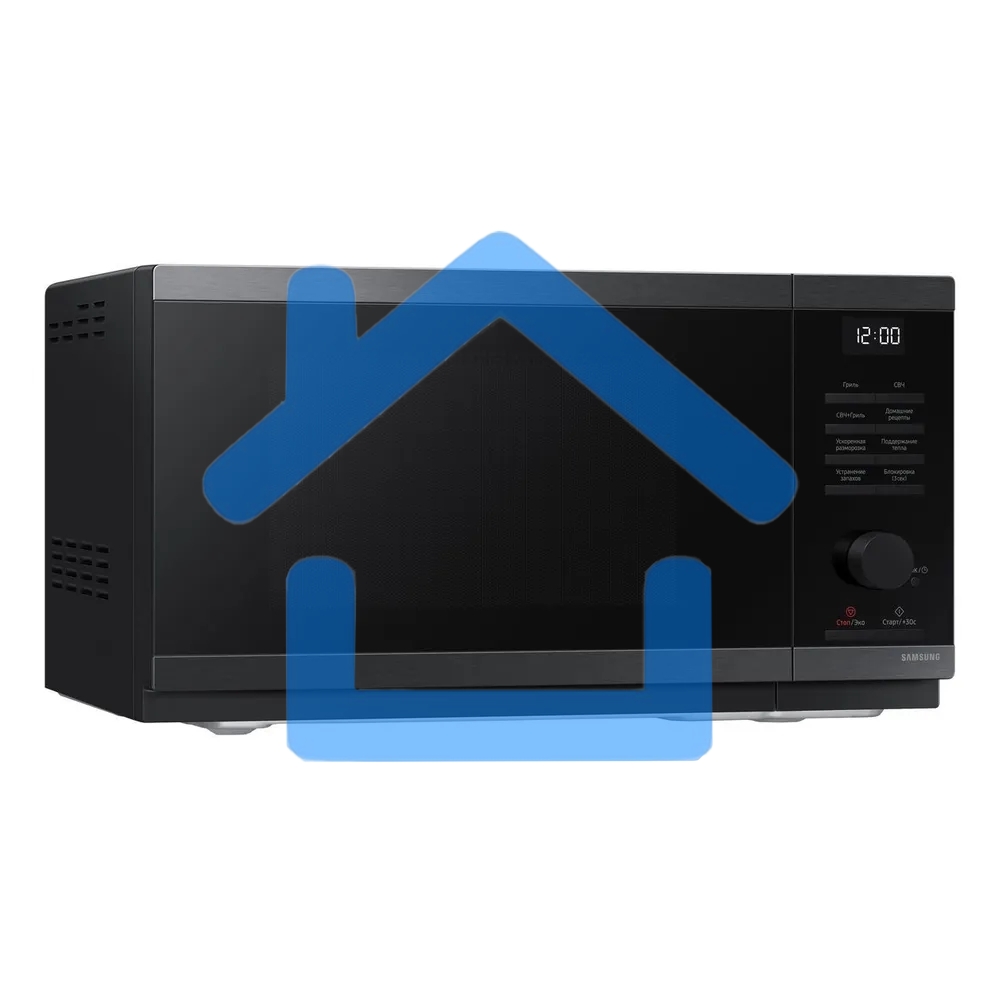 Микроволновая печь Samsung с грилем, MW4000D, 23 л, черная нержавеющая сталь